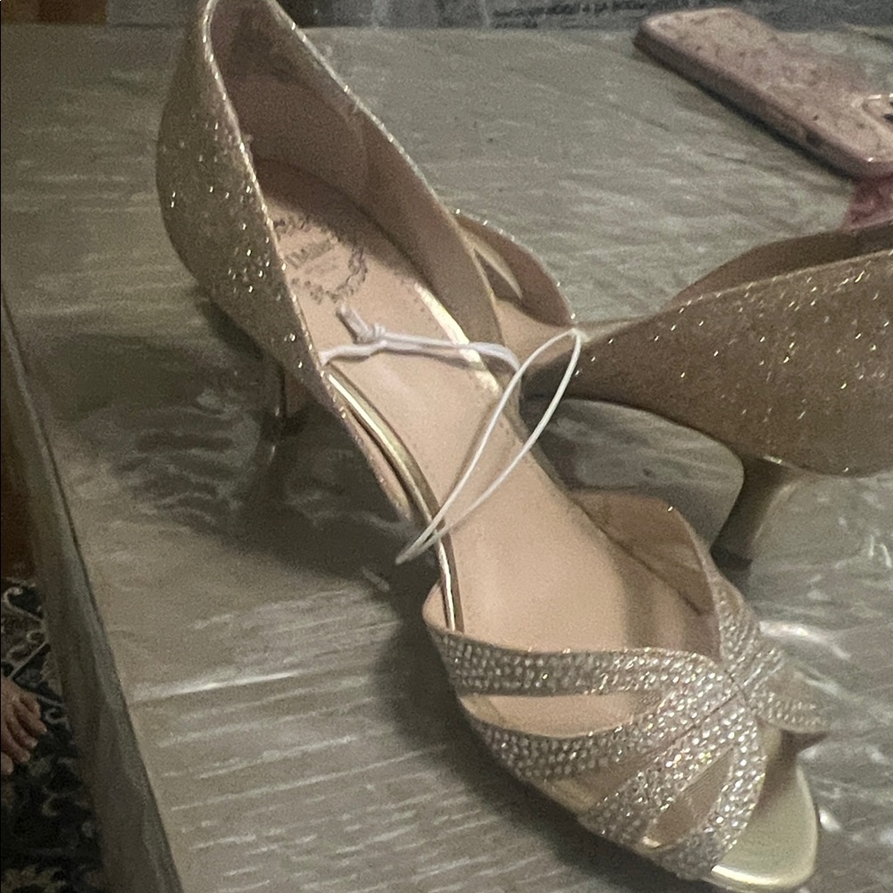 Sparkling Gold Heels